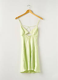 Robe mi-longue doublure fines bretelles vert ZARA femme