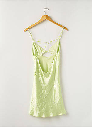 Robe mi-longue doublure fines bretelles vert ZARA femme