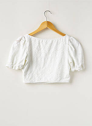 Top stretch manches courtes blanc ROXY femme