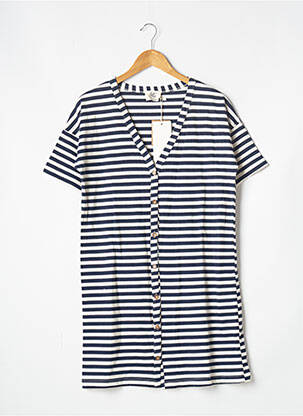 Robe courte manches courtes manches courtes bleu ORTA femme