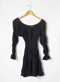 Robe courte manches longues manches longues noir MARYNE femme