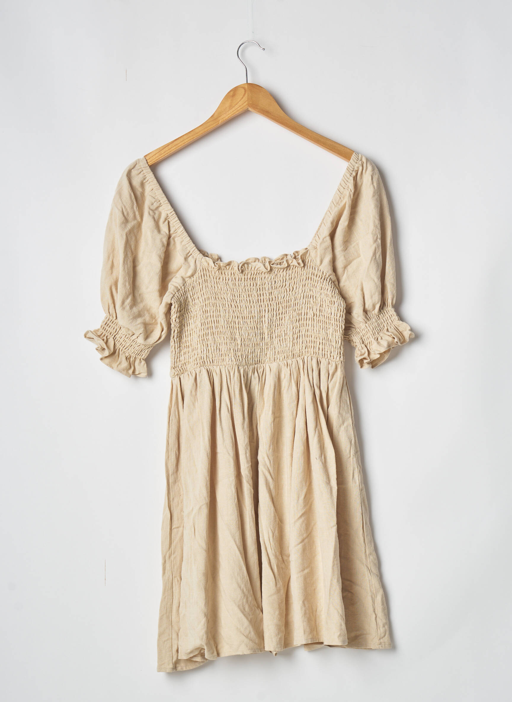 Robe Courte Manches Courtes Beige Nasty Gal Femme - 2201737-beige0