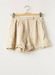 Short fermeture zippée sous rabat boutonné taille normale beige AMANCE femme