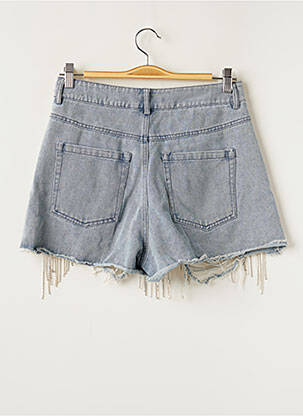Short fermeture zippée sous rabat boutonné taille normale bleu LOAVIES femme