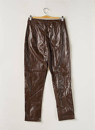 Pantalon slim poches taille haute marron NASTY GAL femme