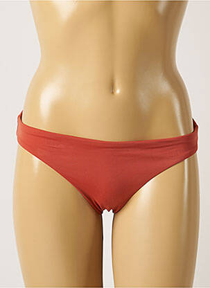 Bas de maillot de bain effet matière satinée culotte orange SUPERDRY femme