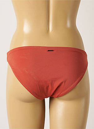 Bas de maillot de bain effet matière satinée culotte orange SUPERDRY femme