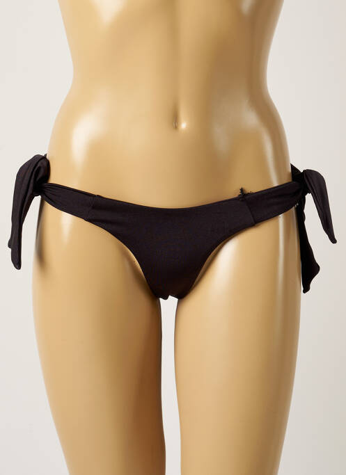 Bas de maillot de bain fermeture liens à nouer bikini noir BELLES DES PINS femme