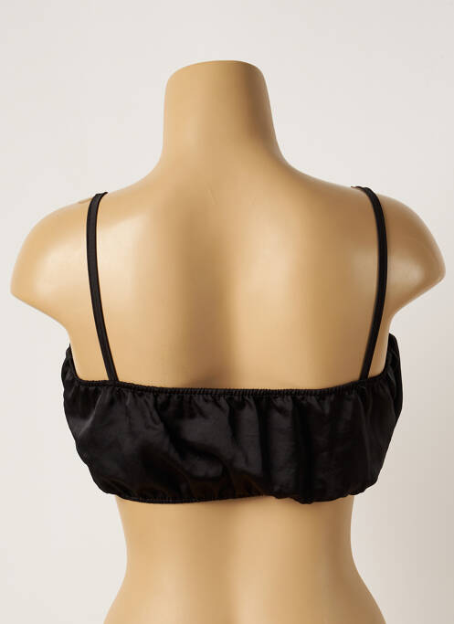 Top col carré fines bretelles noir BOOHOO femme