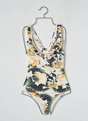 Maillot de bain 1 pièce effet matière satinée beige H&M femme