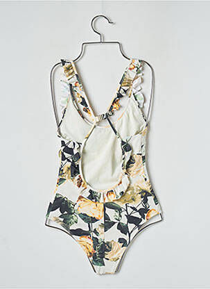 Maillot de bain 1 pièce effet matière satinée beige H&M femme