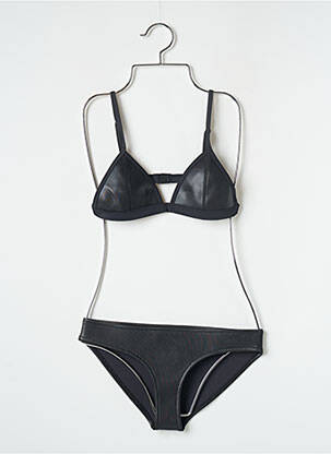 Maillot de bain 2 pièces fermeture clip haut triangles noir TRIANGL femme
