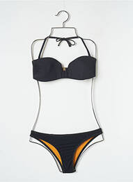 Maillot de bain 2 pièces stretch haut bandeau noir TATIANE DE FREITAS femme