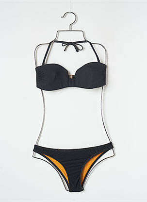 Maillot de bain 2 pièces stretch haut bandeau noir TATIANE DE FREITAS femme
