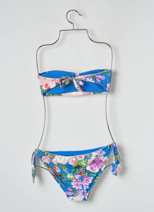Maillot de bain 2 pièces haut bandeau haut bandeau bleu SANS MARQUE femme