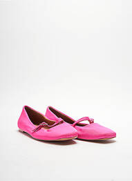 Ballerines tissage satiné talon plat jusqu'à 3cm rose ASOS femme