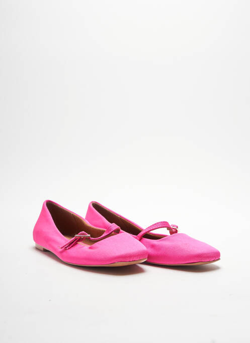 Ballerines tissage satiné talon plat jusqu'à 3cm rose ASOS femme