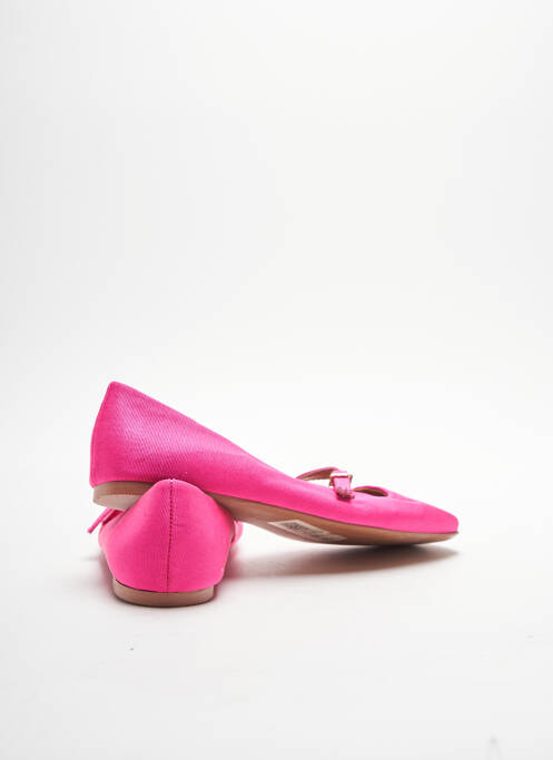Ballerines tissage satiné talon plat jusqu'à 3cm rose ASOS femme