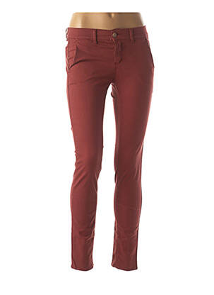Pantalon 7/8 stretch taille basse orange HAPPY femme