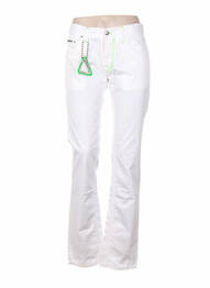 Pantalon droit poches taille basse blanc ABSOLUT JOY femme