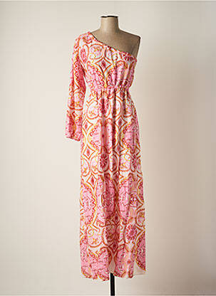Robe longue manches longues manches longues rose VALERIE KHALFON femme