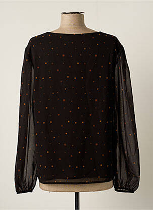 Blouse légère et transparente manches longues noir PAKO LITTO femme