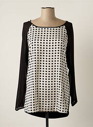 Blouse légère et transparente manches longues noir LA FEE MARABOUTEE femme