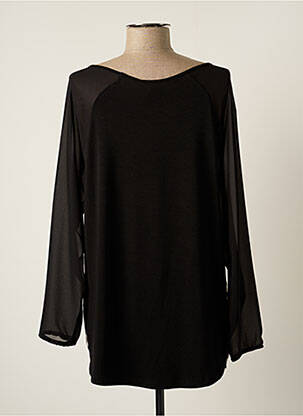 Blouse légère et transparente manches longues noir LA FEE MARABOUTEE femme