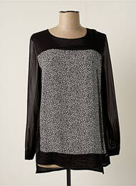 Blouse légère et transparente manches longues noir VOODOO femme