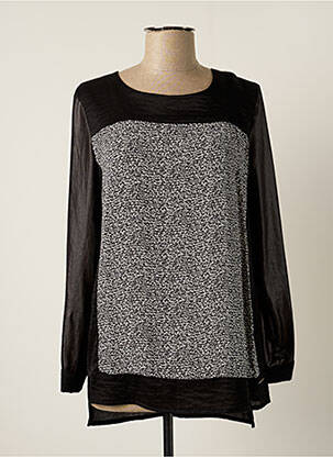 Blouse imprimé fantaisie manches longues noir VOODOO femme