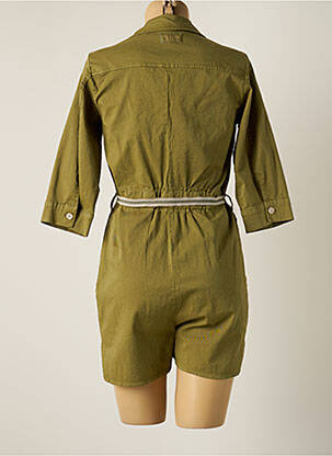 Combishort fermeture boutonnée sur le devant manches 3/4 vert PAKO LITTO femme