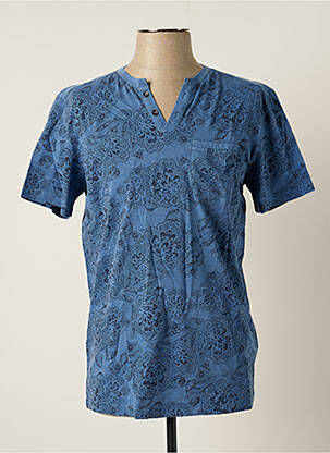 T-shirt bleu DELAHAYE pour homme
