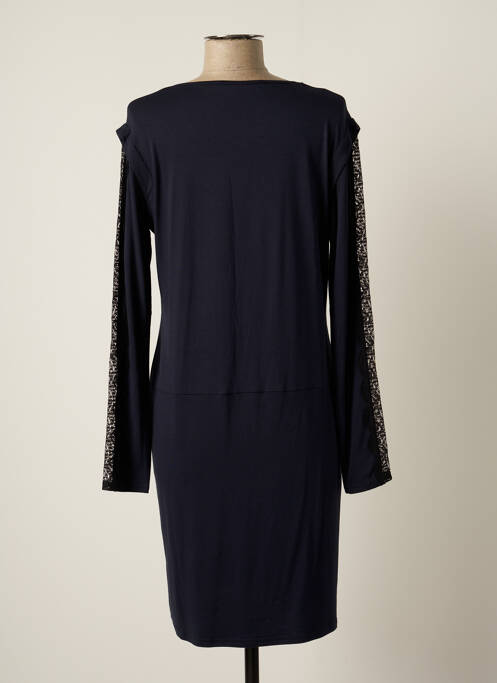 Robe mi-longue coupe fluide manches longues bleu MADO ET LES AUTRES femme