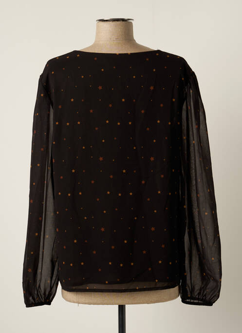 Blouse imprimé fantaisie manches longues noir PAKO LITTO femme