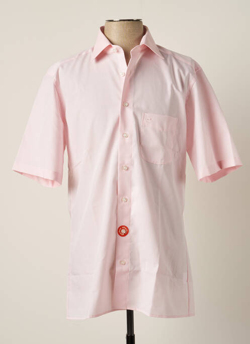 Chemise manches courtes rose OLYMP pour homme