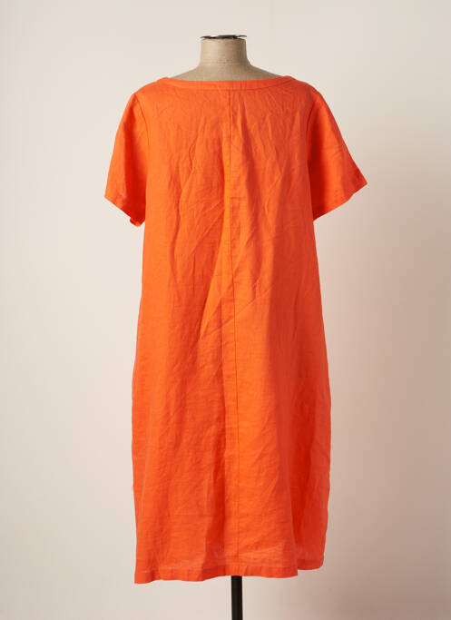 Robe mi-longue orange KOKOMARINA pour femme