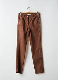 Pantalon slim tissage enduit taille normale marron BETTY BARCLAY femme