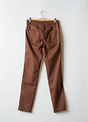 Pantalon slim tissage enduit taille normale marron BETTY BARCLAY femme