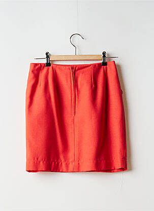 Jupe courte taille à pinces orange MORGAN femme