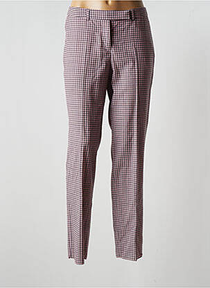Pantalon droit fermeture zippée sous rabat avec crochet taille normale rose PAUL SMITH femme