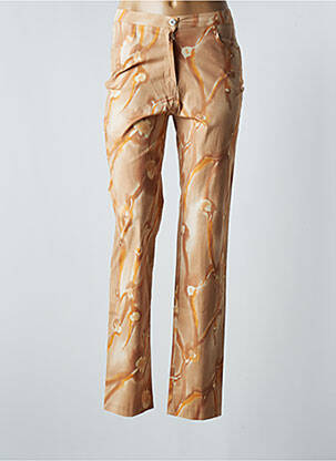Pantalon droit stretch taille haute beige ANNE D'ALETH femme