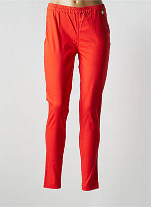 Jegging tissage popeline taille haute orange LES FILLES DE NEAUX femme