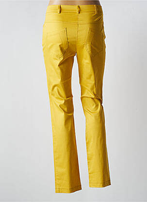 Pantalon droit stretch taille normale jaune O.K.S femme