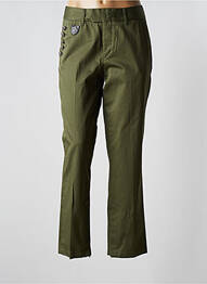Pantalon droit taille normale taille normale vert RA-ER femme