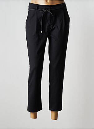 Pantalon 7/8 stretch taille normale noir ANNA femme