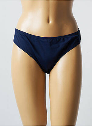 Bas de maillot de bain effet matière satinée culotte bleu CACHE COEUR femme