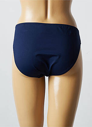 Bas de maillot de bain effet matière satinée culotte bleu CACHE COEUR femme