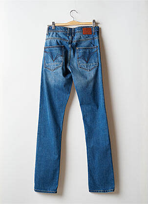 Jeans coupe droite fermeture boutonnée sur le devant taille normale bleu CARNET DE VOL homme