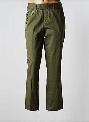 Pantalon droit vert RA-ER pour femme