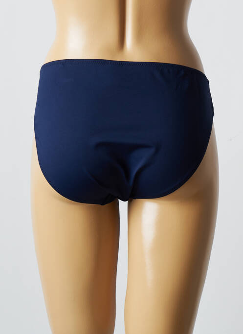 Bas de maillot de bain effet matière satinée culotte bleu CACHE COEUR femme